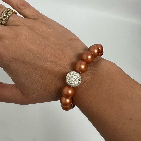 Andre Francois faux pearls stretch bracelet NEW - Picture 5 of 7